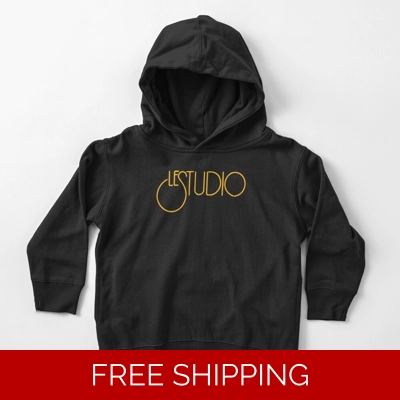 Le Studio Toddler Pullover Hoodie Gold Logo